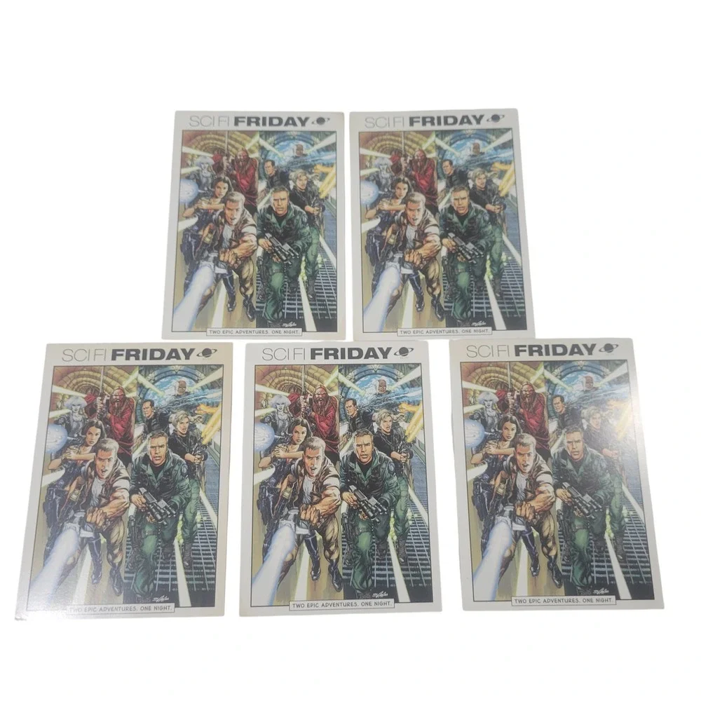 Lot 5 Vintage 2002 Stargate SG1 Farscape Promo‎ Postcards Neal Adams Sci Fi